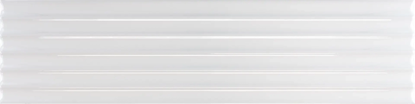 Waves Cove White, Brillo, 11.25x45cm, 8.00mm, Rectified