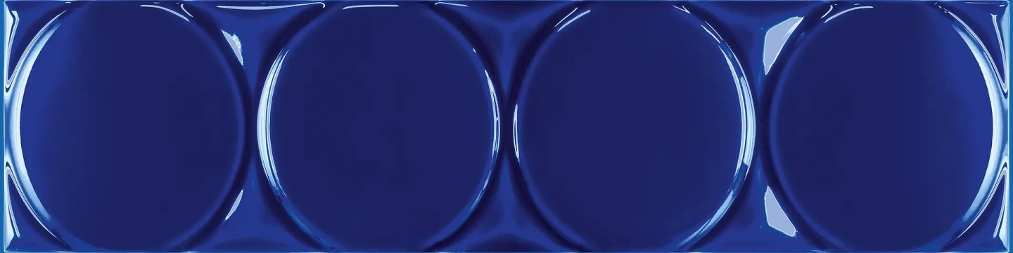 Waves Waves Circle Cobalt, Brillo, 11.25x45cm, 8.00mm, Rectified