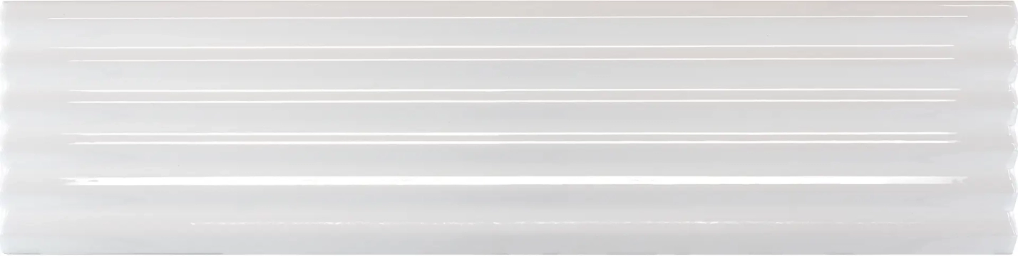 Waves Crest White, Brillo, 11.25x45cm, 8.00mm, Rectified