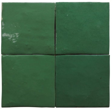 Zelij CEM10 - Verde Botella, Brillo, 10x10cm, 10.00mm, Not rectified