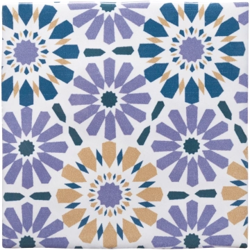 Zelij Decoro CE42 - Tanger, Brillo, 10x10cm, 10.00mm, Not rectified