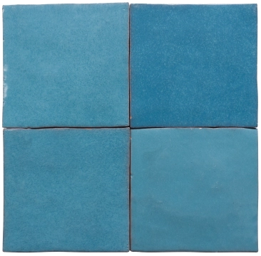 Zelij CEM10 - Azul Cielo, Brillo, 10x10cm, 10.00mm, Not rectified