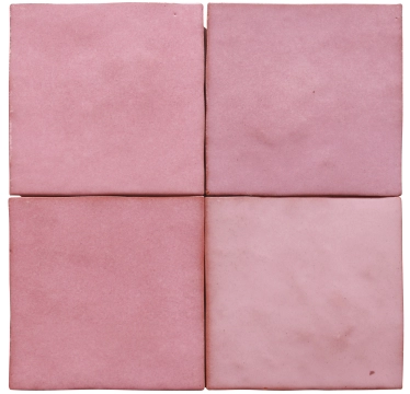 Zelij CEM10 - Rosa, Brillo, 10x10cm, 10.00mm, Not rectified