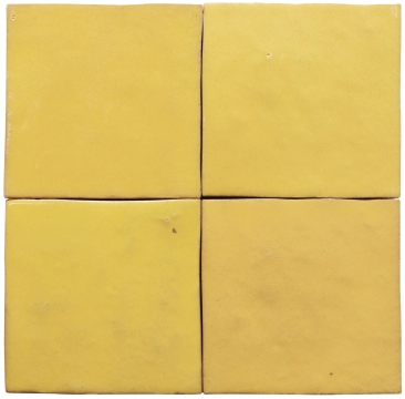Zelij CEM10 - Amarillo, Brillo, 10x10cm, 10.00mm, Not rectified