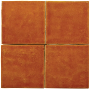 Zelij Special CEM14 - Naranja Dif., Brillo, 10x10cm, 10.00mm, Not rectified