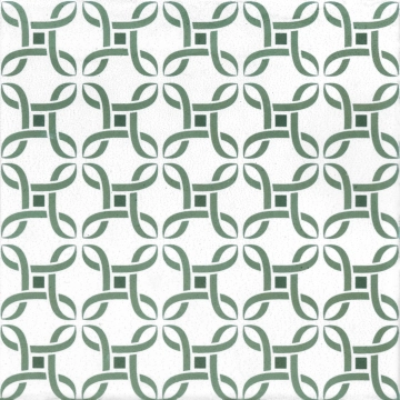 Aquarel Decoro Mizar  AQU/MIZ.VE - Verde, Matt, 15x15cm, 9.00mm, Rectified