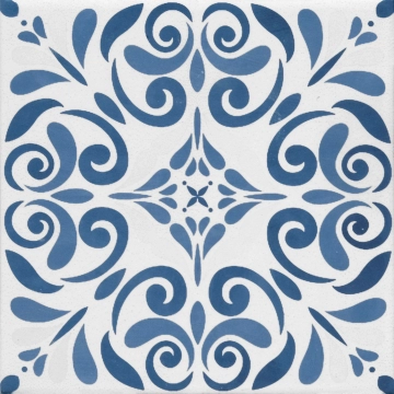Aquarel Decoro Vega AQU/VEG.BL - Blu, Matt, 15x15cm, 9.00mm, Rectified