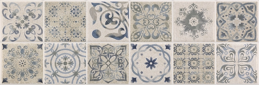 Ozone Mosaico Antique WB3090LB - Grey, naturale, 30x90cm, 10.00mm, Not rectified