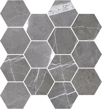 Navona Hexágono Greige, Pulido Mate, 28.3x26.5cm, 10.00mm, Not rectified