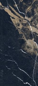 Pierre Black Bookmatch 2.1PRBAL - Black A, Lappato campo pieno, 120x280cm, 6.00mm, Rectified