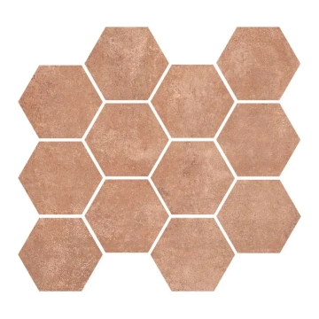 Terre Etrusche Mosaico Esagonetta 00BHE60 - Umbria, Naturale, 35x38cm, 9.00mm, Not rectified