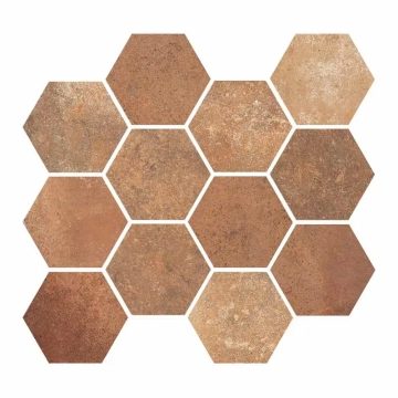 Terre Etrusche Mosaico Esagonetta 00BHE99 - Marche, Naturale, 35x38cm, 9.00mm, Not rectified