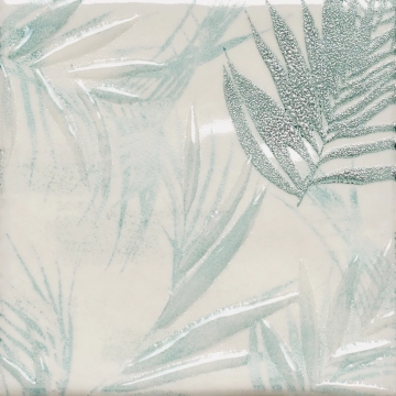 Clay Flower 00G1D05 - Ocean Aqua, Naturale, 10x10cm, 9.00mm, Not rectified