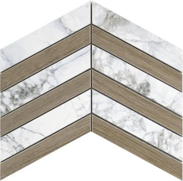 Supreme Chevron 27862 - Suprme White/grow Kalua, Pulido, 30x21.9cm, 8.00mm, Not rectified
