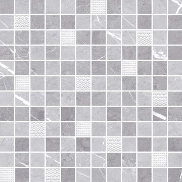 Inari Mosaico KVB04000 - Gris, Gloss, 30x30cm, 10.00mm, Not rectified
