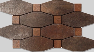 Metal Mosaico Blend 8431940076510 - Titanium, Lappato, 13.8x25.75cm, 10.00mm, not-rectified