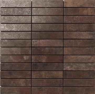 Metal Mosaico 2,5x10 8431940076183 - Titanium, Lappato, 29.75x29.75cm, 10.00mm, not-rectified