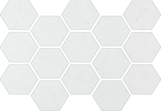 Lithos Malla Hex Snow, Matt, 32.5x22.5cm, 10.00mm, Rectified