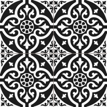 Pre. Chester/pre. Circle/pre. Dover Pre. Chester Black, Matt, 45x45cm, 8.50mm, Rectified
