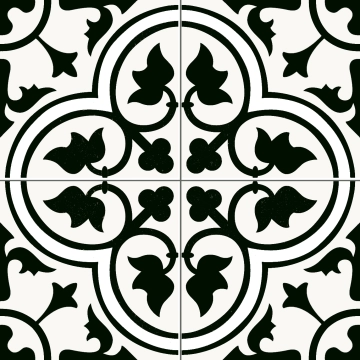 Pre. Chester/pre. Circle/pre. Dover Pre. Dover Black, Matt, 45x45cm, 8.50mm, Rectified
