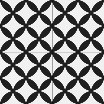 Pre. Chester/pre. Circle/pre. Dover Pre. Circle Black, Matt, 45x45cm, 8.50mm, Rectified